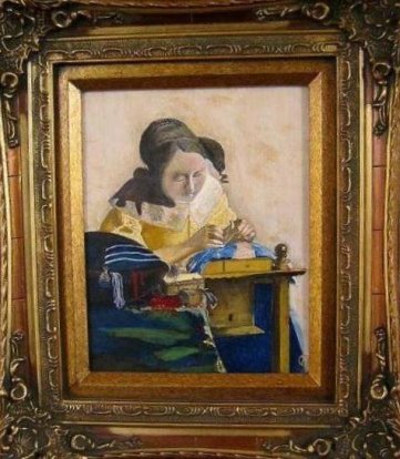 De kantwerkster naar Vermeer door Aad Vrijhof