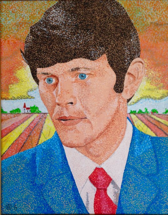 Zelfportret voor bloembollenveld